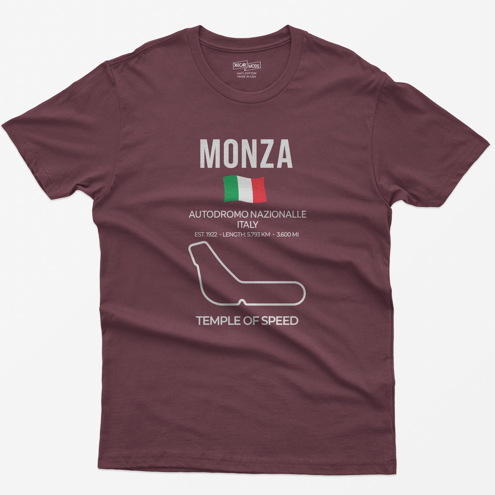 Monza Race Track T-Shirt - Maroon