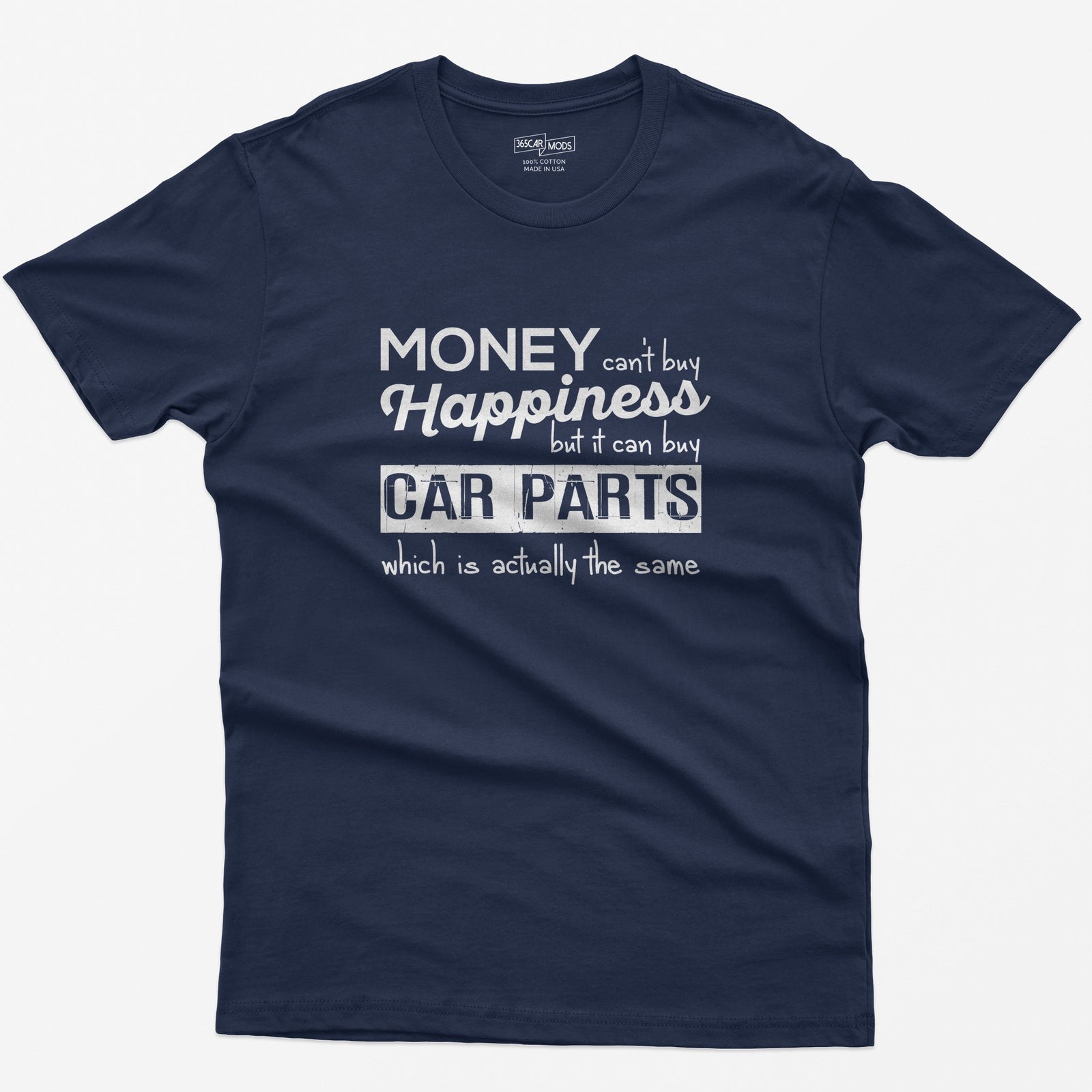More Car Parts = Happiness T-Shirt - Navy