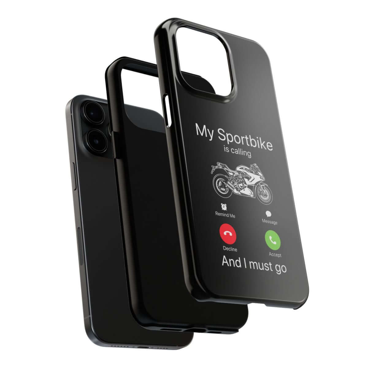 My Sportbike Is Calling tough phone case, dual-layer construction