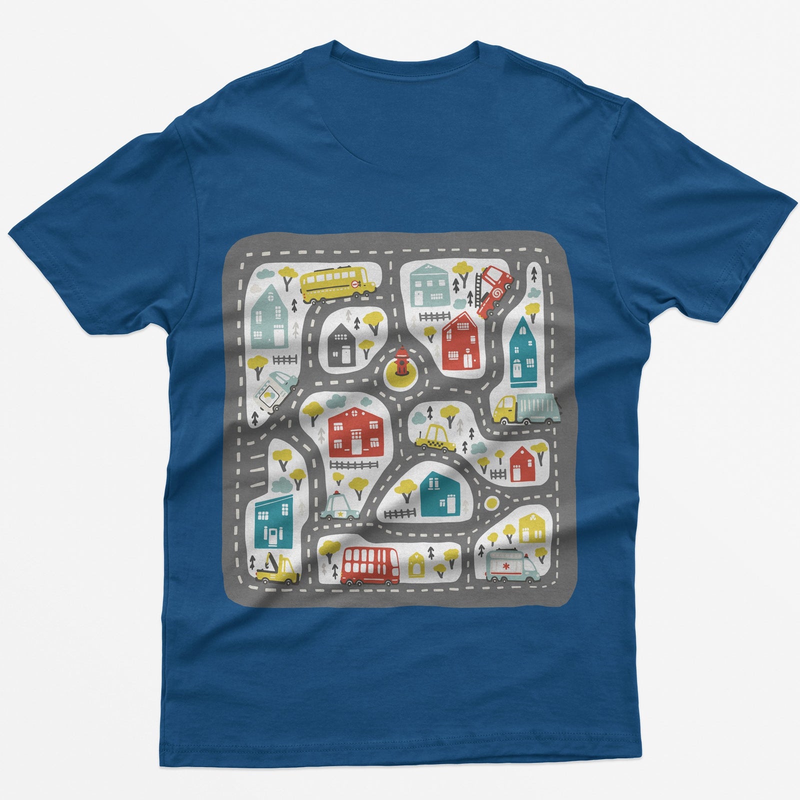 Play Cars on Dad's Back T-Shirt - Royal back print