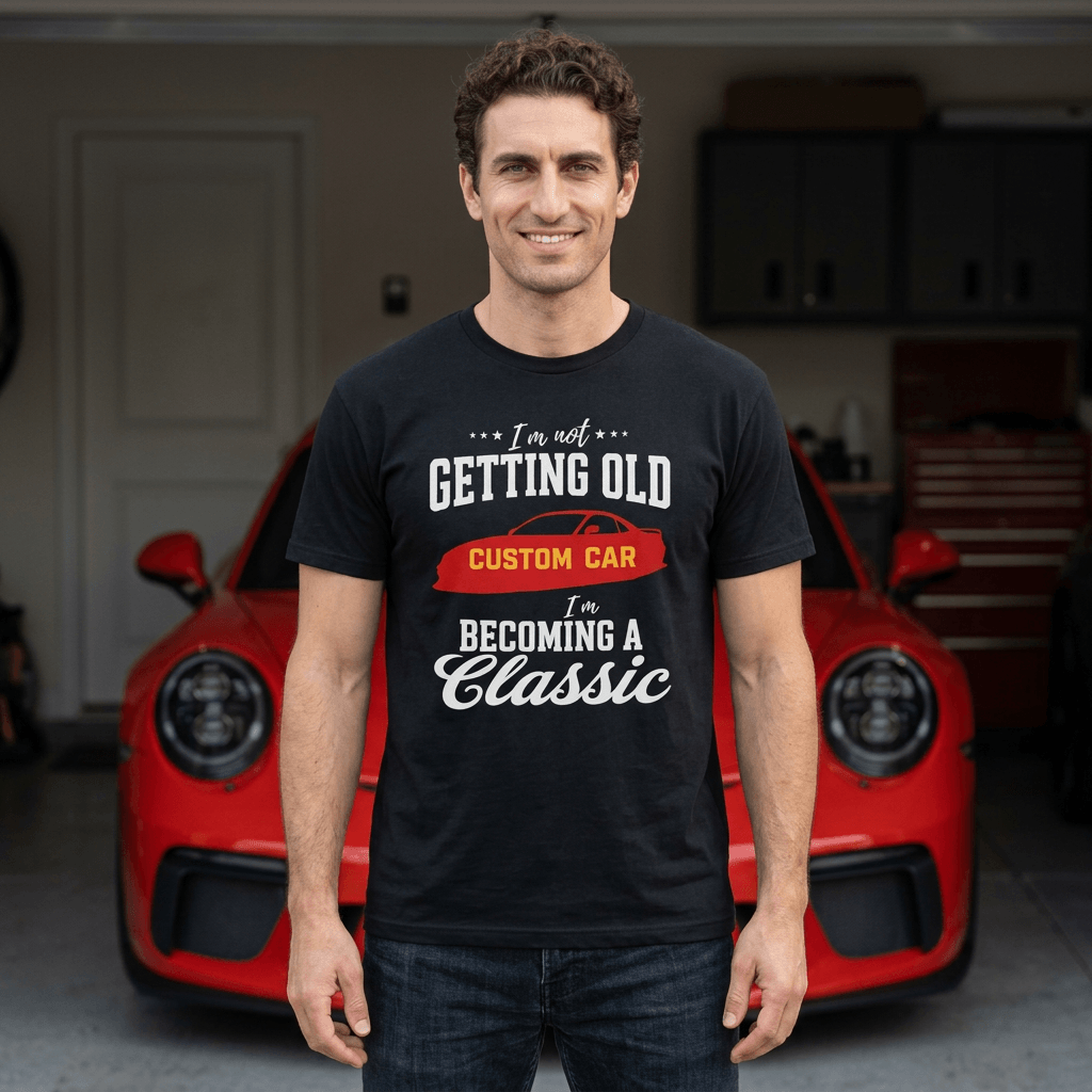 I'm Not Getting Old I'm Becoming a Classic t-shirt design | Custom car birthday tee | 365CarMods