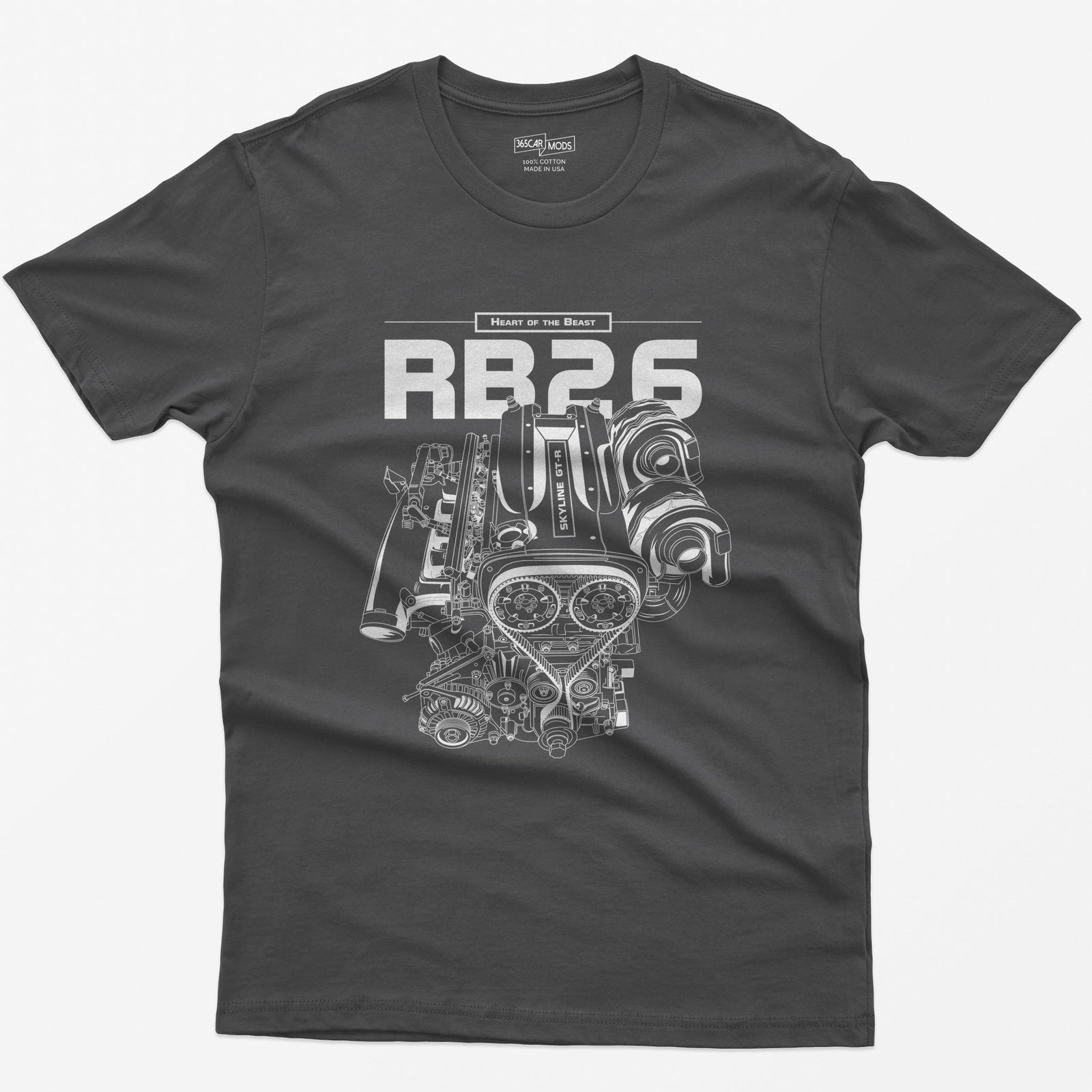 RB26 Heart of the Beast T-Shirt - Dark Grey