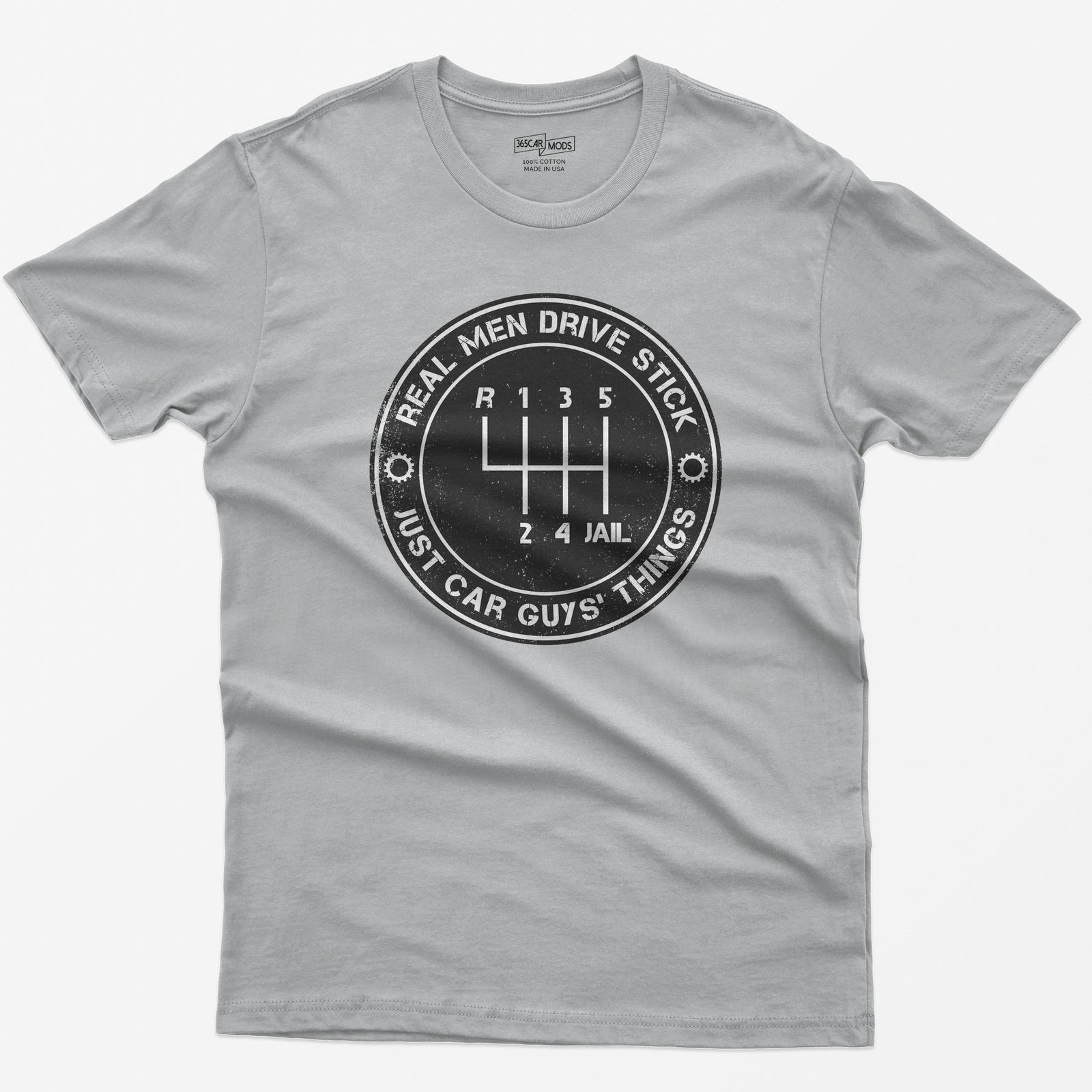 Real Men Drive Stick T-Shirt - Athletic Heather