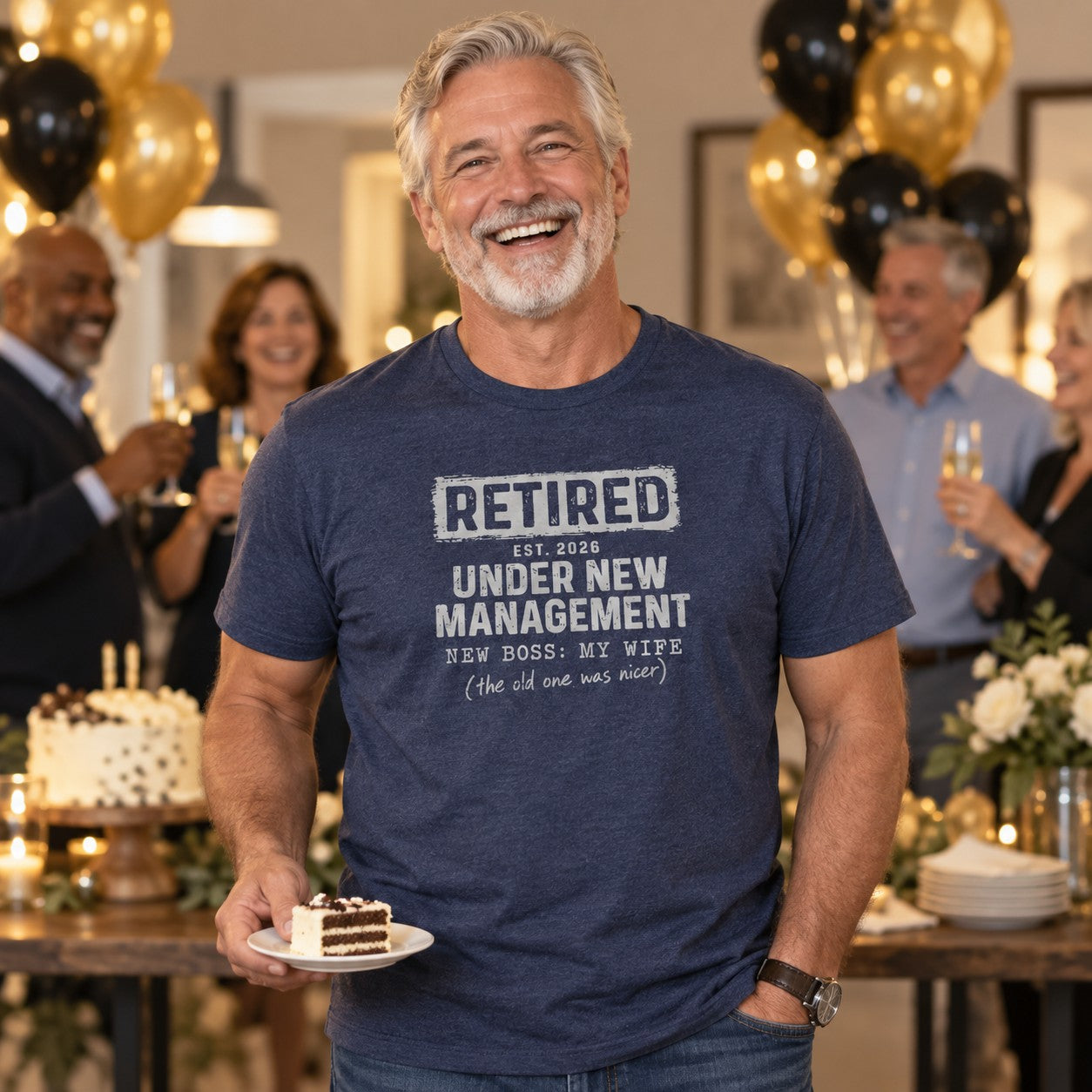 Retired Under New Management T-Shirt - lifestyle photo