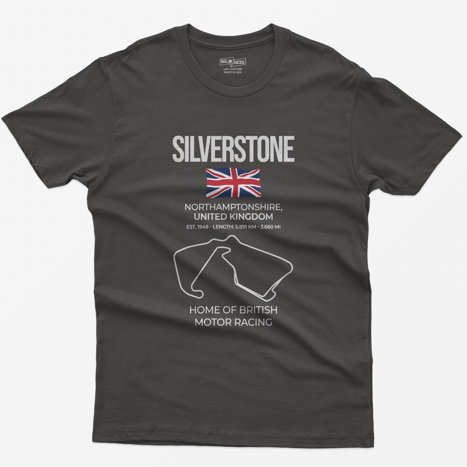 Silverstone Race Track T-Shirt - Dark Heather