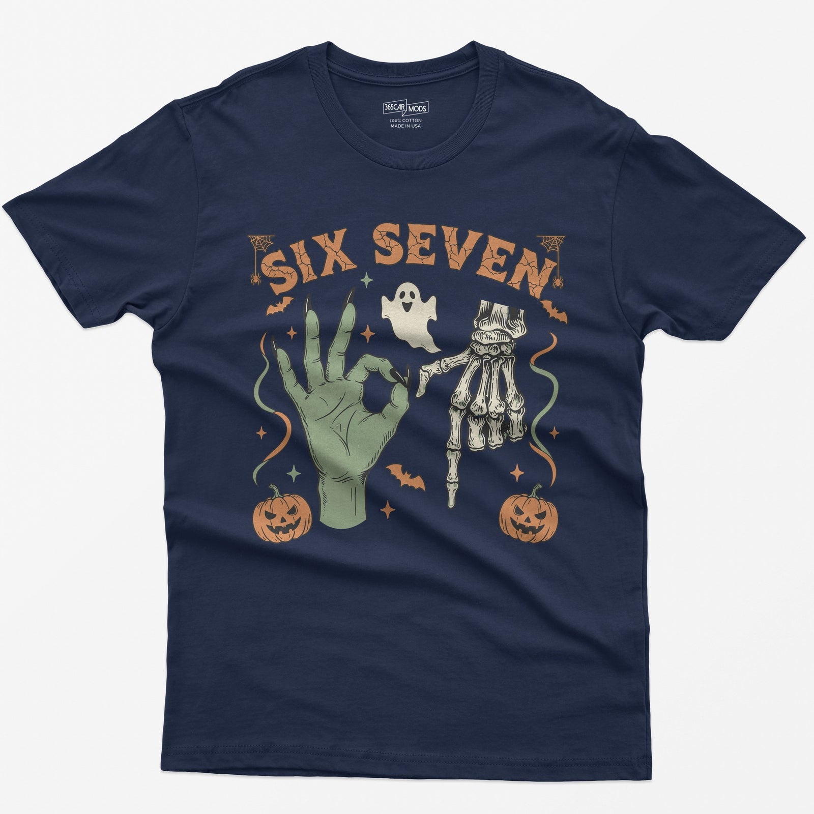 Six Seven Halloween Meme T-Shirt - Navy