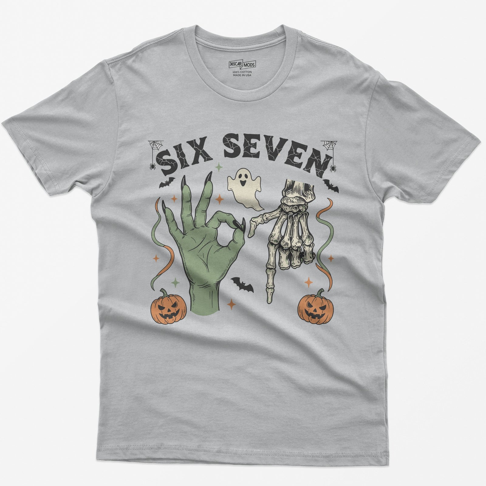 Six Seven Halloween Meme T-Shirt - Sport Grey