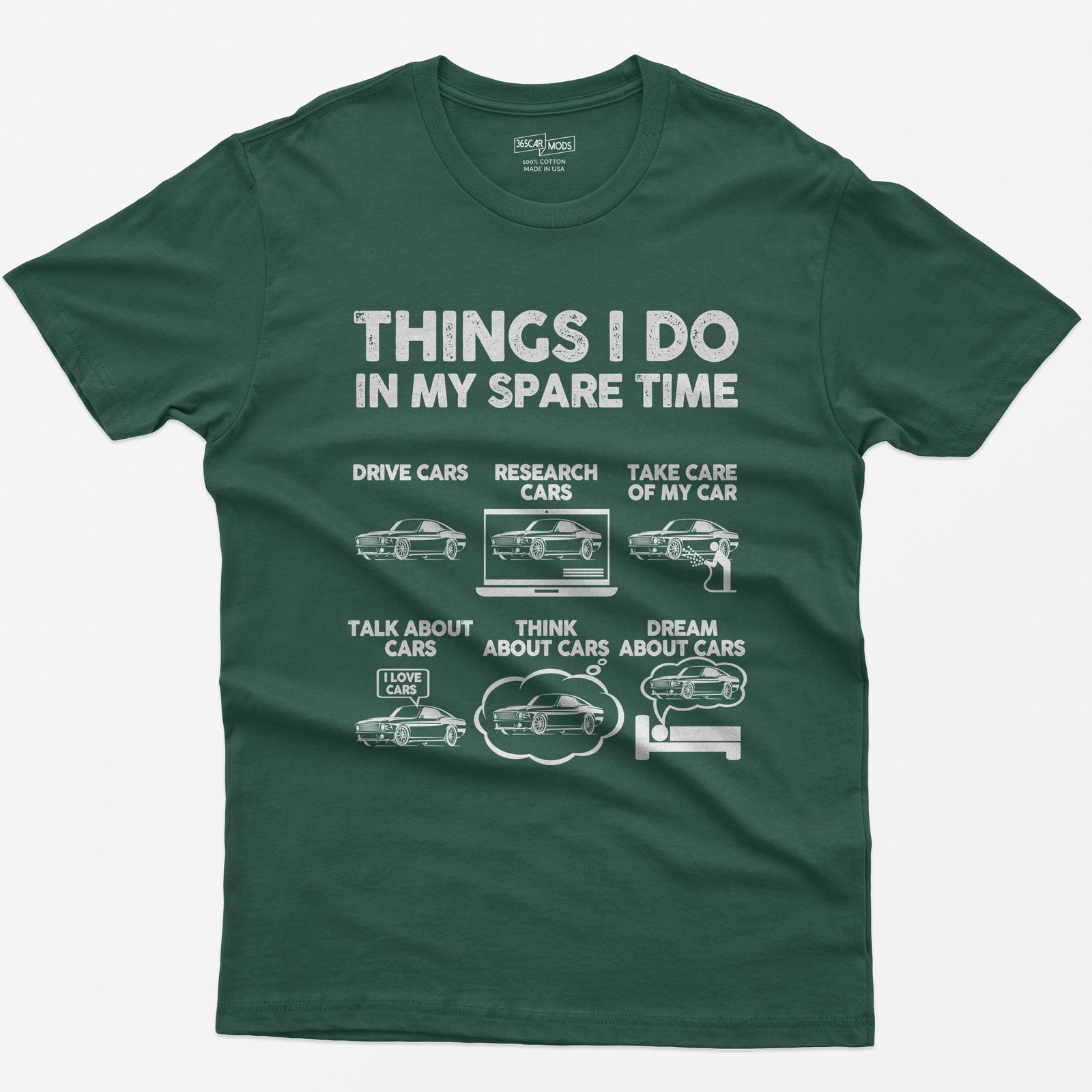 Things I Do in My Spare Time T-Shirt - Forest Green