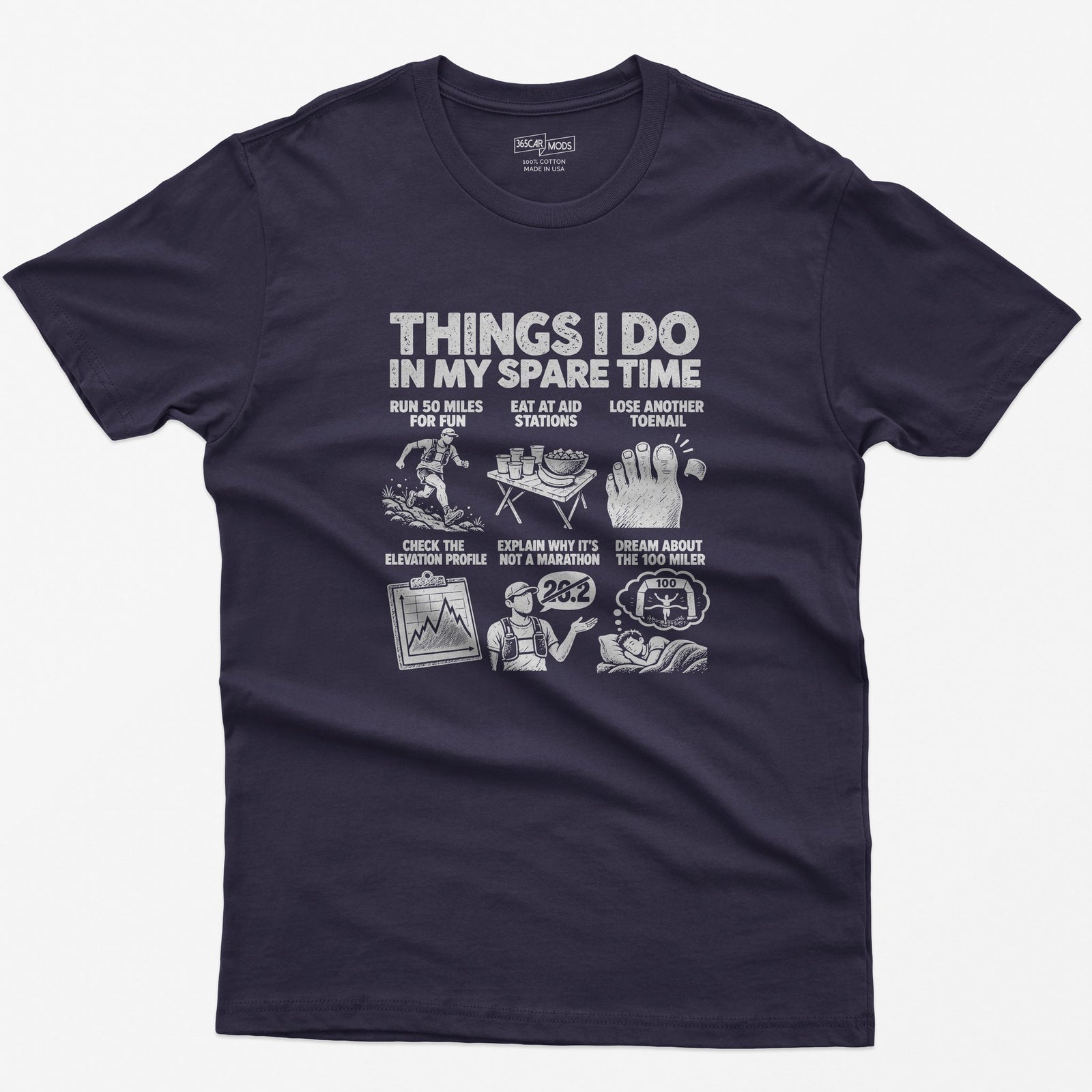 Things I Do In My Spare Time Ultramarathon T-Shirt in Blackberry