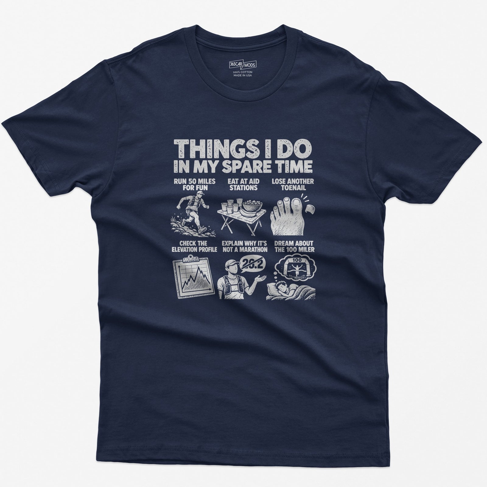 Things I Do In My Spare Time Ultramarathon T-Shirt in Navy