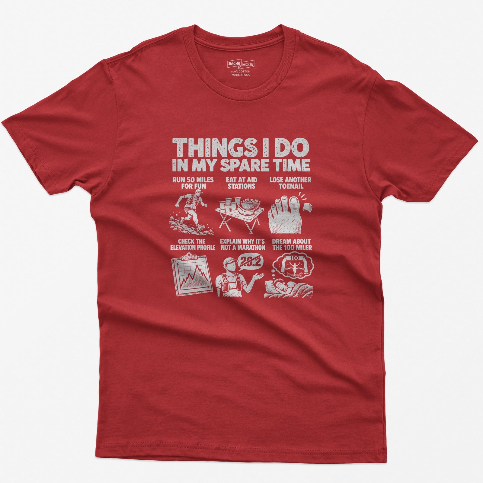 Things I Do In My Spare Time Ultramarathon T-Shirt in Red