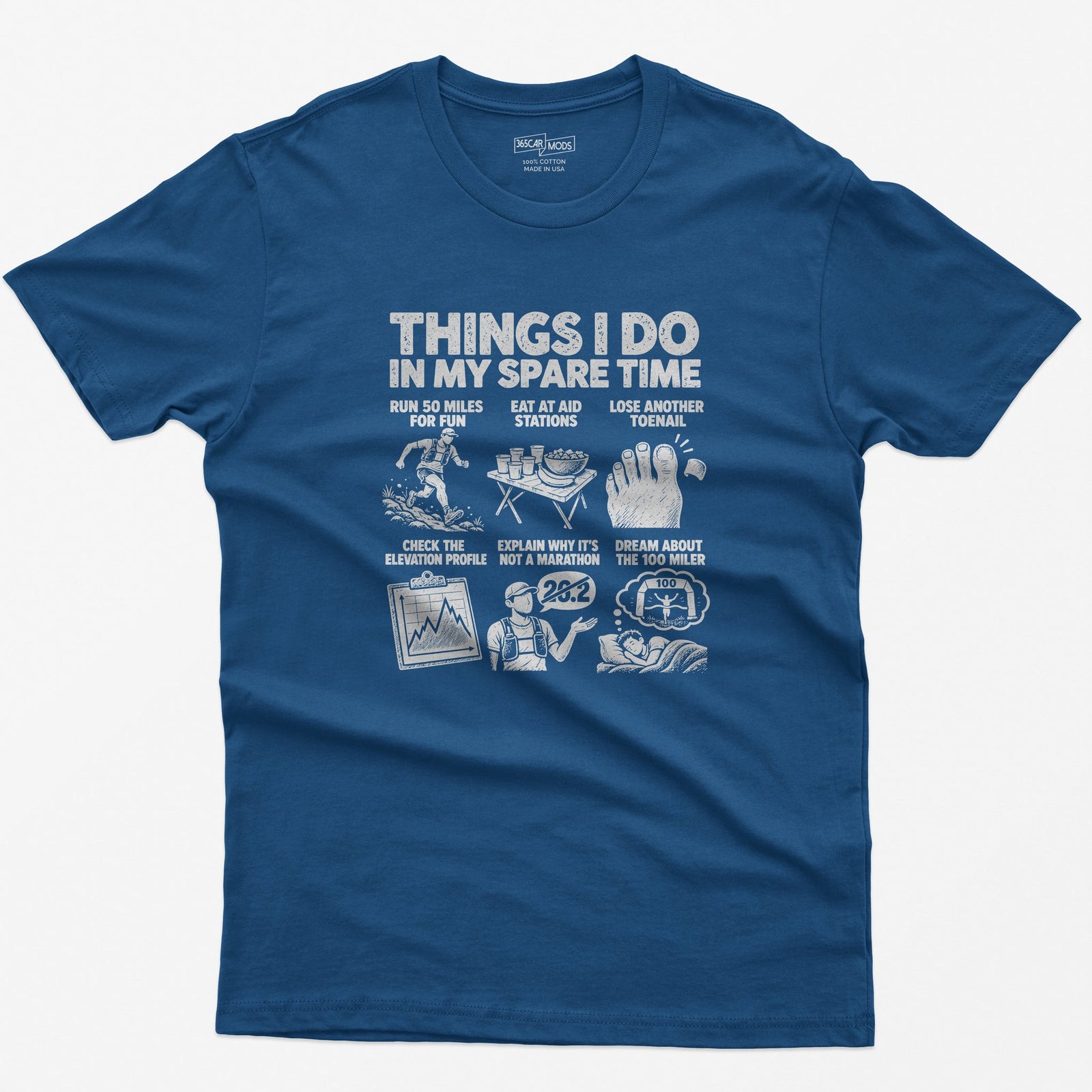Things I Do In My Spare Time Ultramarathon T-Shirt in Royal