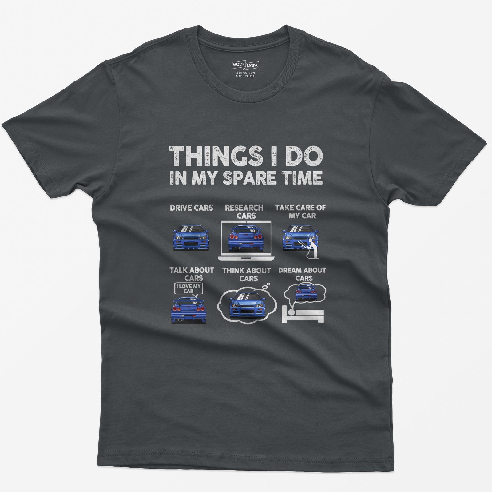 Things I Do in My Spare Time T-Shirt - Charcoal