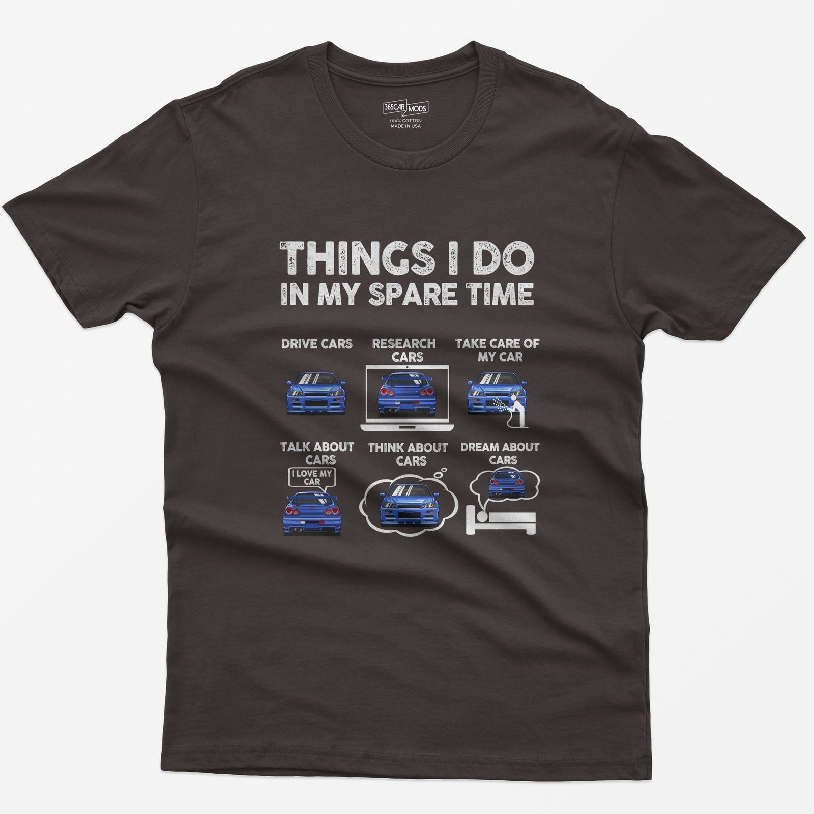 Things I Do in My Spare Time T-Shirt - Dark Chocolate