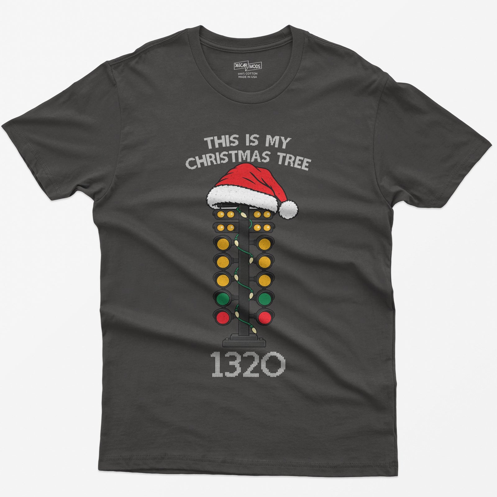 This Is My Christmas Tree Drag Racing T-Shirt - Dark Heather