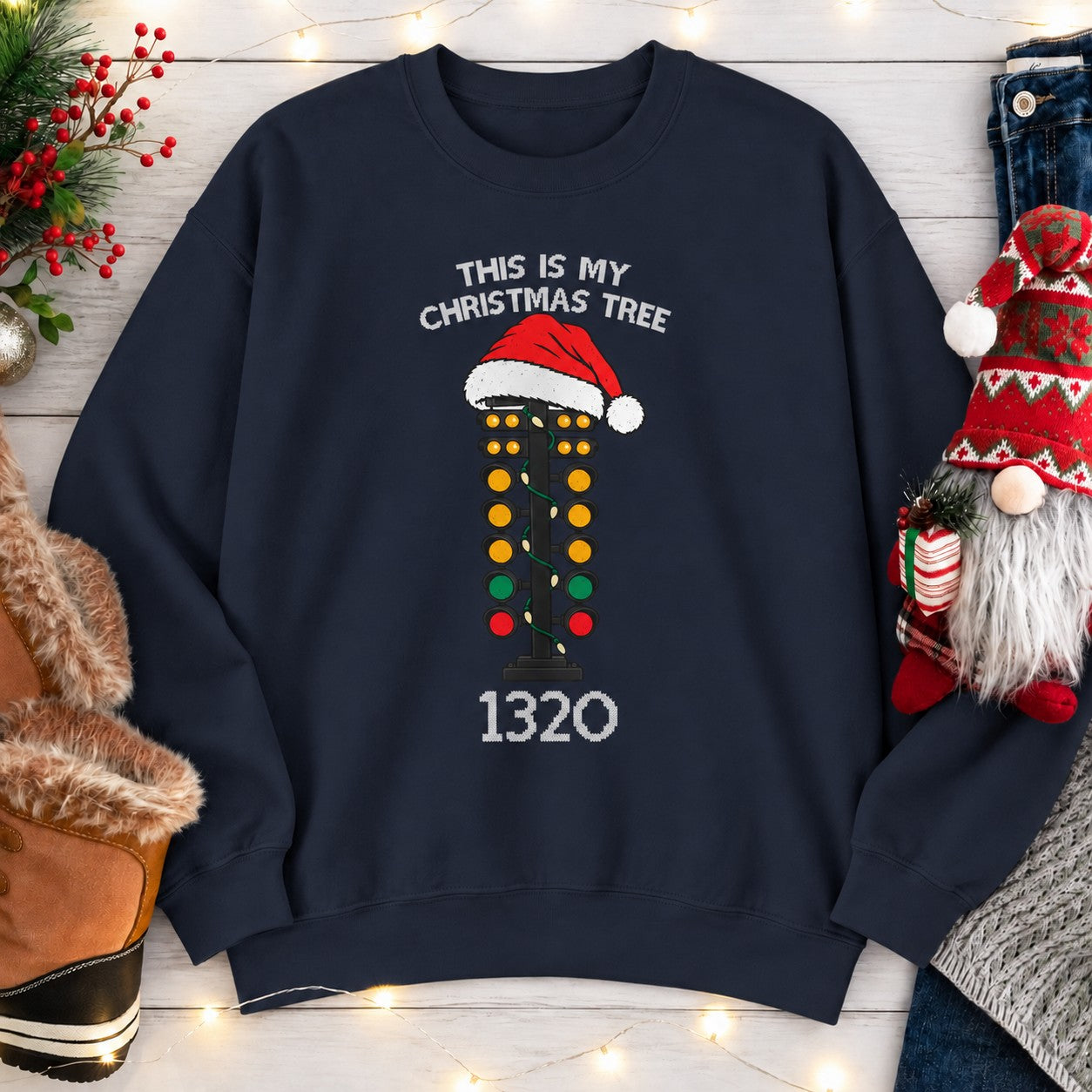 This Is My Christmas Tree Sweatshirt - Navy
