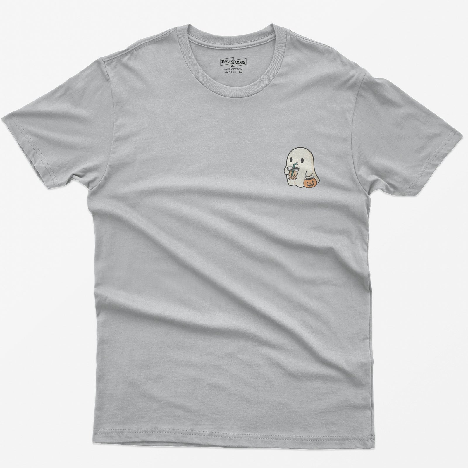 Tiny Ghost Boba T-Shirt - Sport Grey