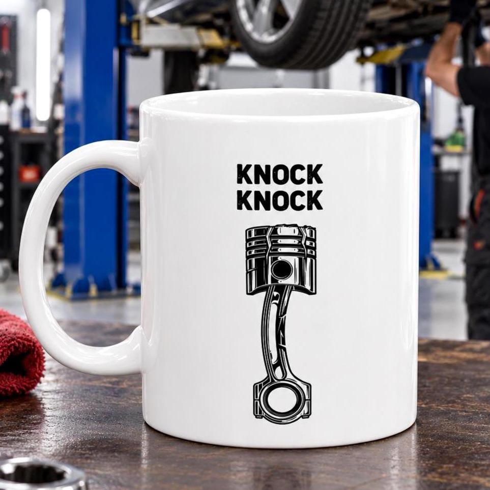 Knock Knock Broken Piston Coffee Mug - lifestyle photo