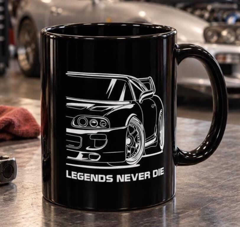 JDM Legends Never Die Coffee Mug - lifestyle photo