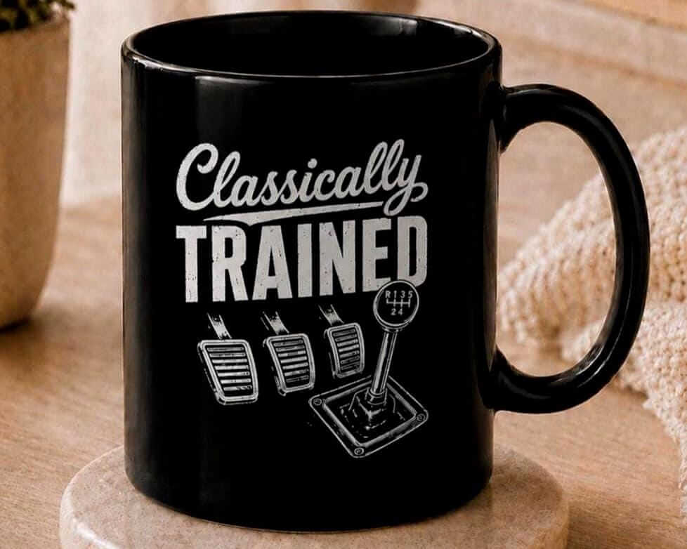 Classically Trained Manual Driver Mug - lifestyle photo
