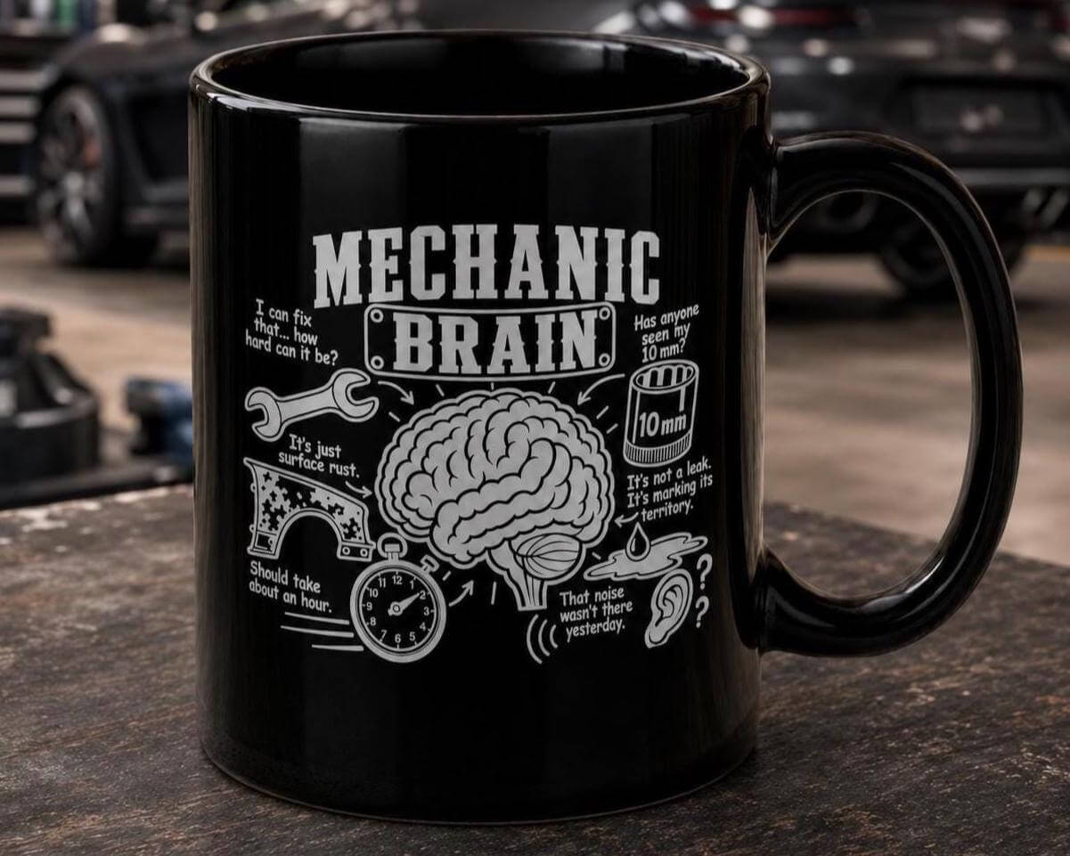 Mechanic Brain Coffee Mug - lifestyle photo