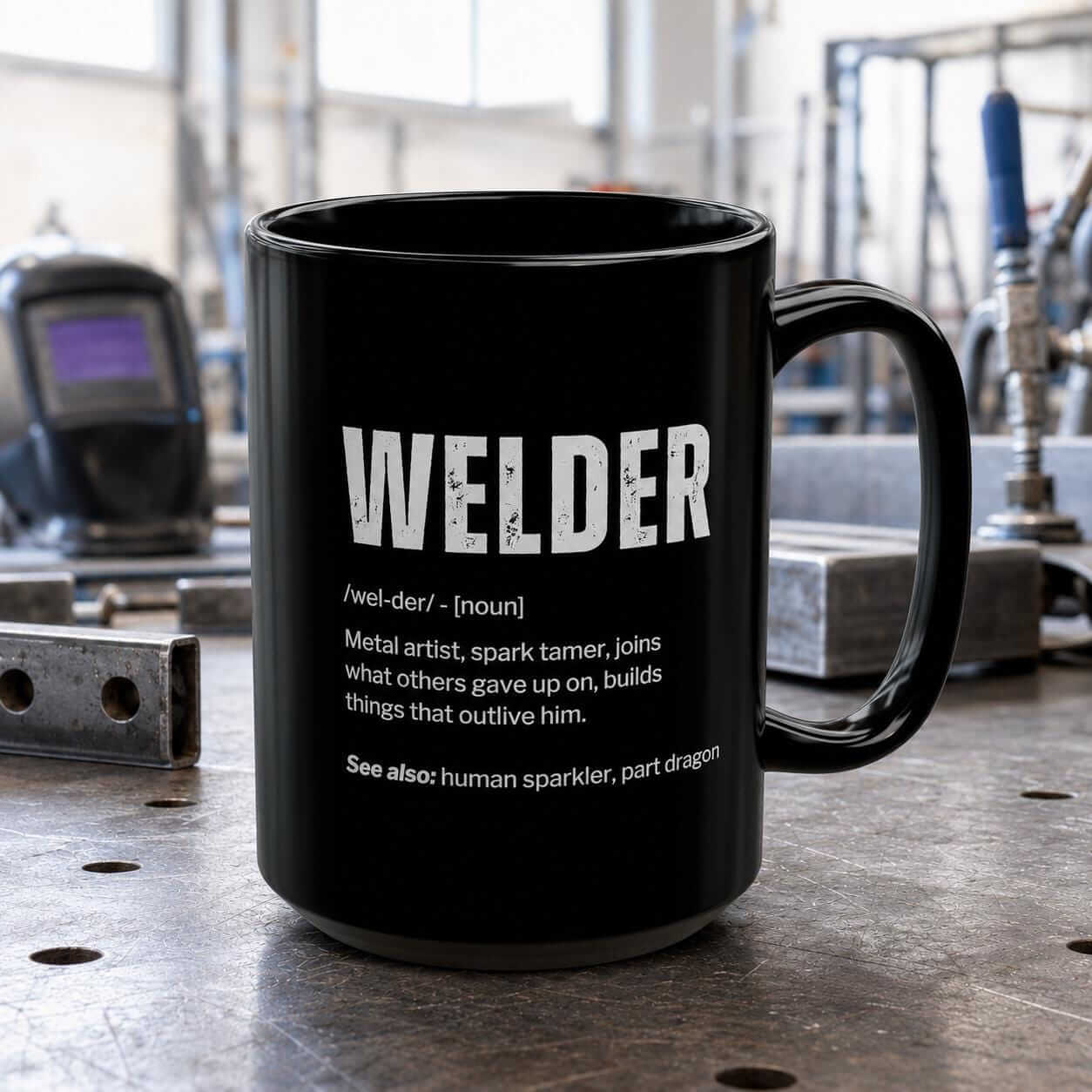 Welder Definition Coffee Mug - lifestyle photo