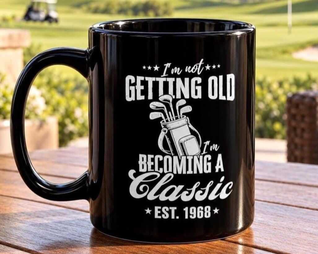 I'm Not Getting Old I'm Becoming a Classic Golf Mug - lifestyle photo