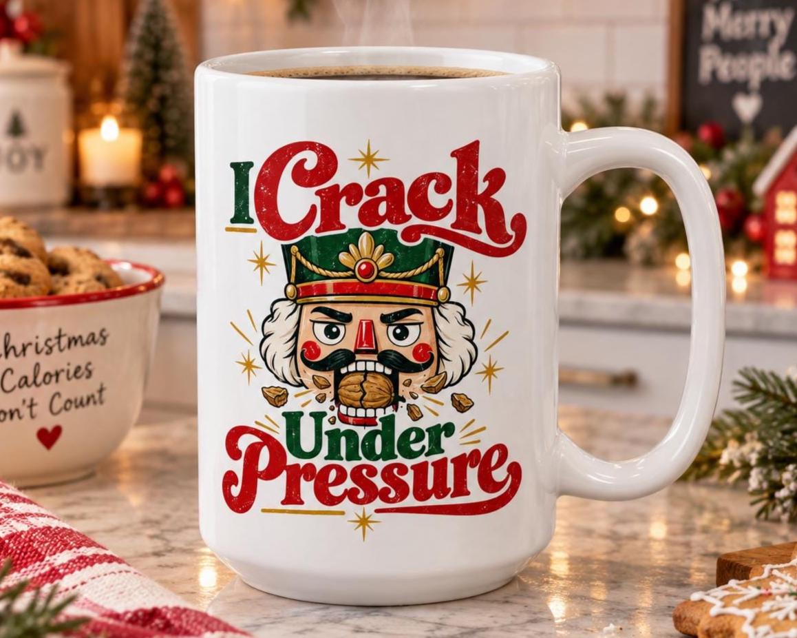 I Crack Under Pressure Coffee Mug - lifestyle photo