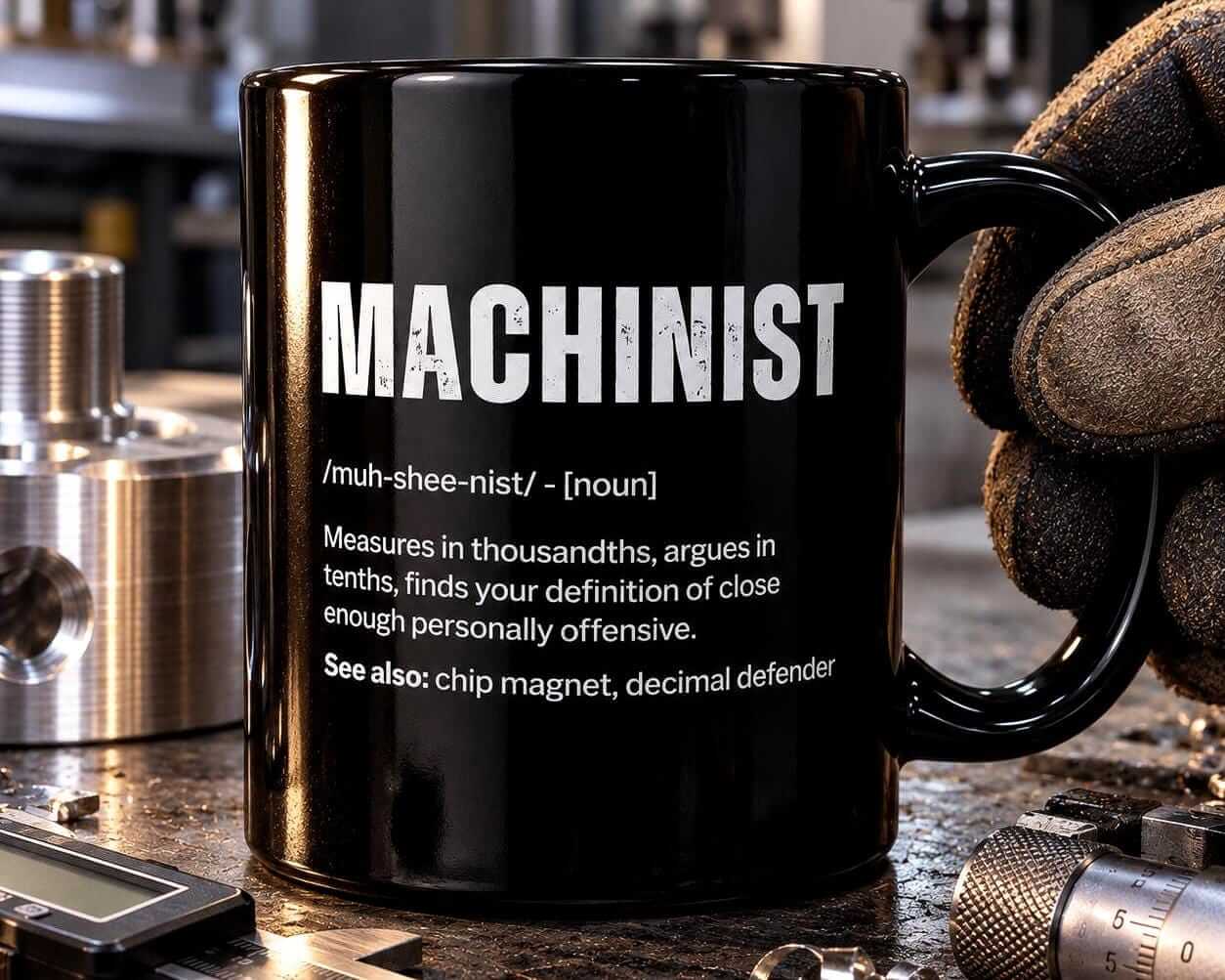 Machinist Definition Coffee Mug - lifestyle photo