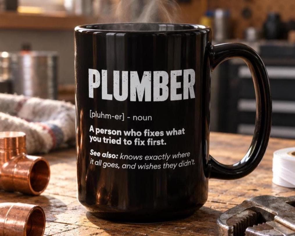 Plumber Definition Coffee Mug - lifestyle photo