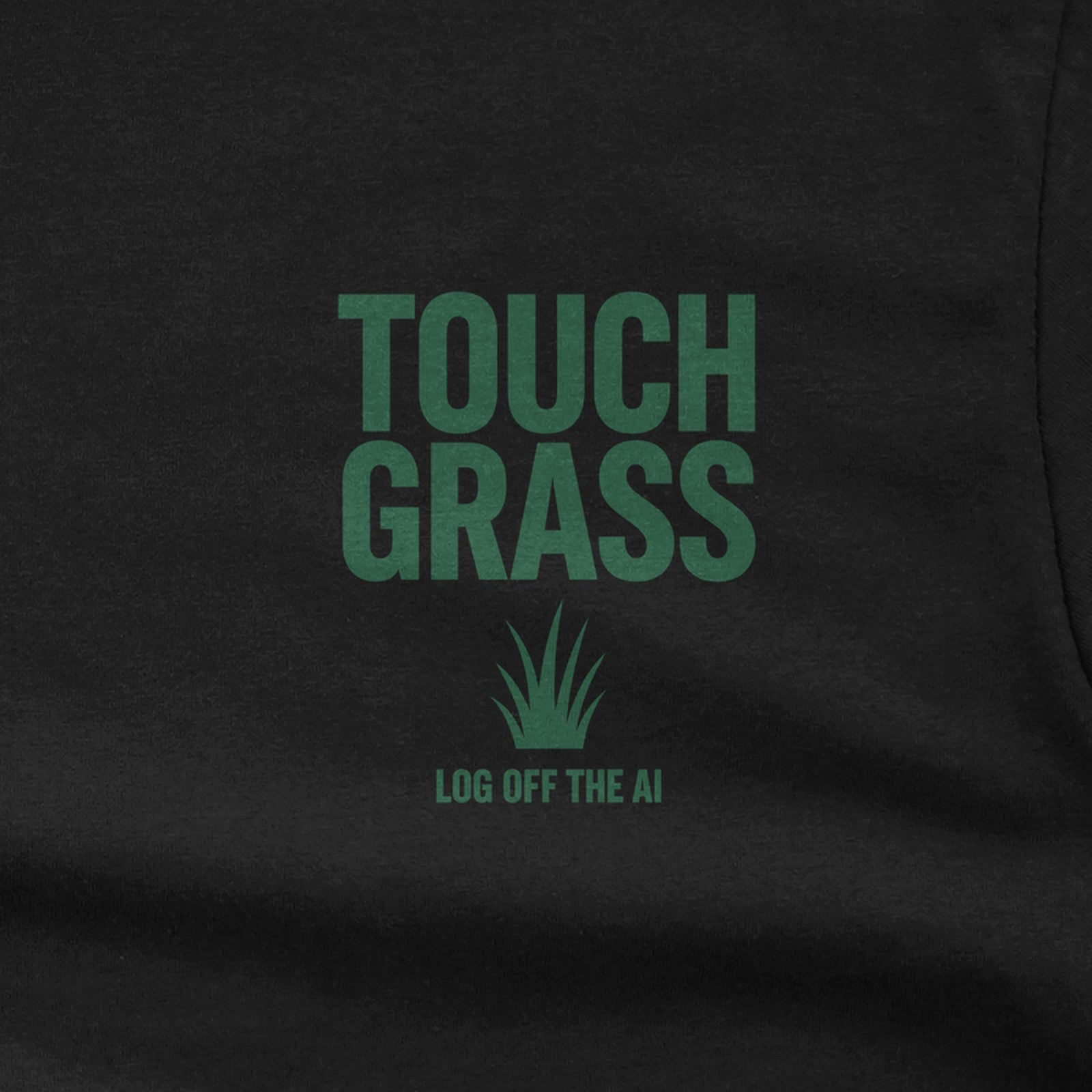 Touch Grass T-Shirt design close-up