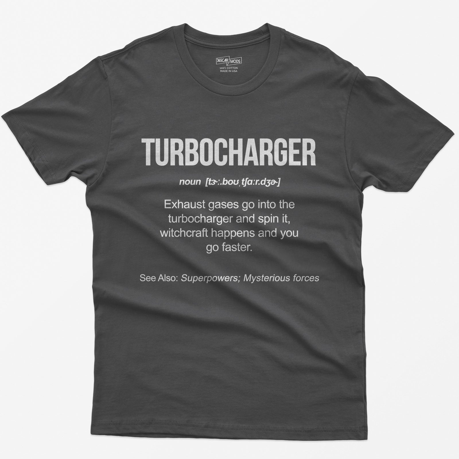 Turbocharger Car T-Shirt - Dark Grey