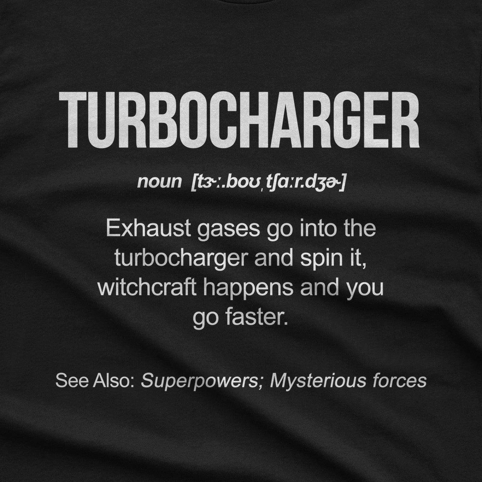 Turbocharger Car T-Shirt design close-up