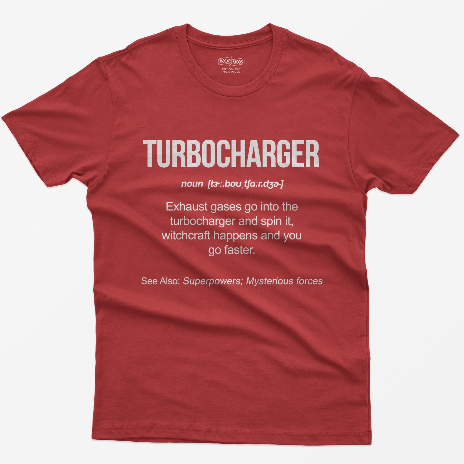 Turbocharger Car T-Shirt - Red