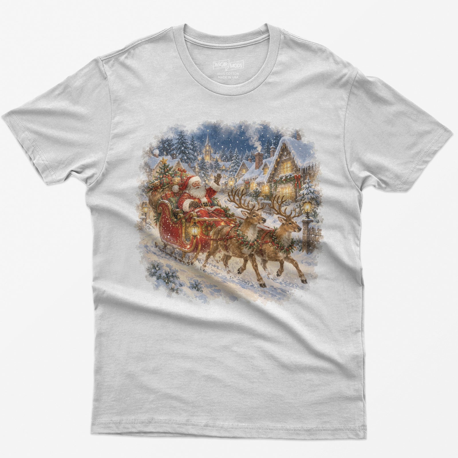 Vintage Santa Sleigh Christmas T-Shirt