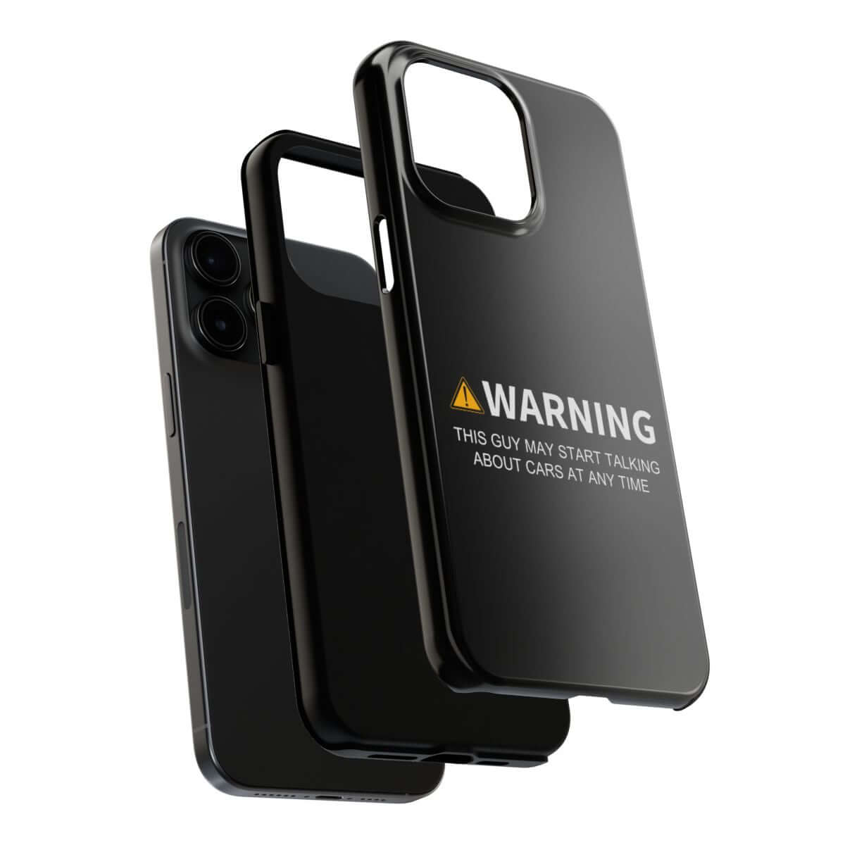 Warning May Start Talking About Cars tough phone case, dual-layer construction