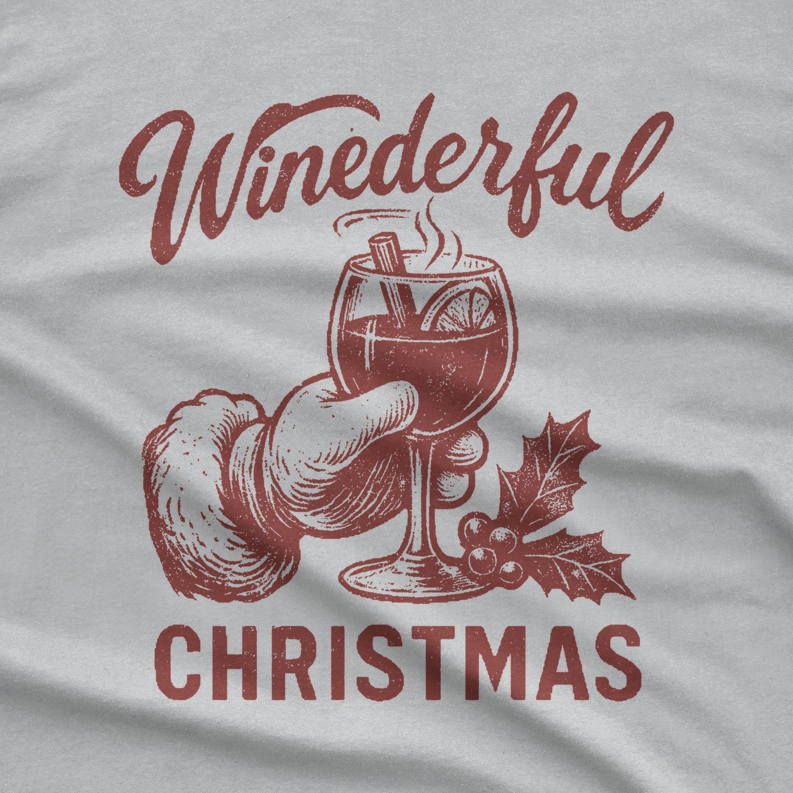 Winederful Christmas T-Shirt design close-up
