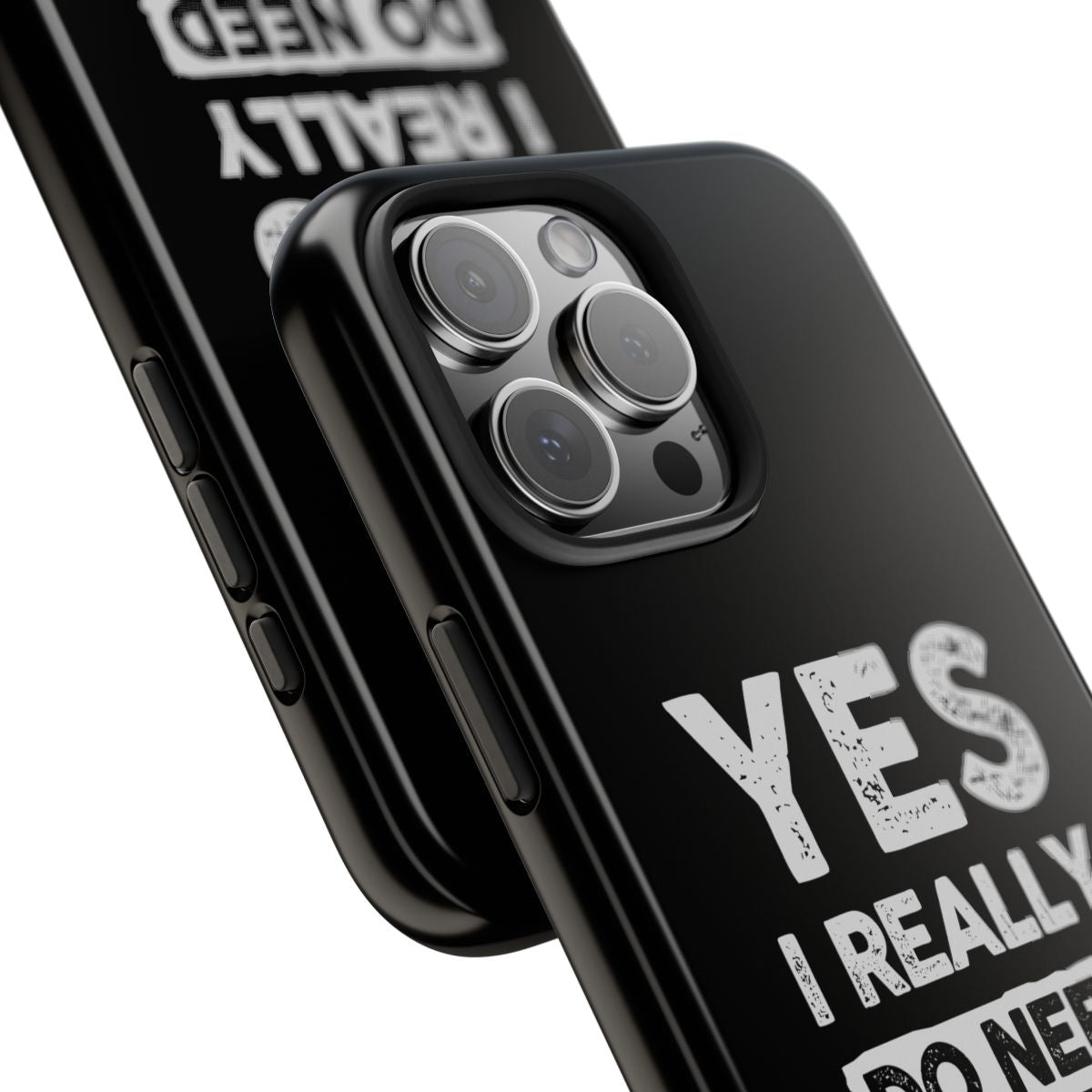 Yes I Really Do Need All These Cars tough phone case, close-up of the print