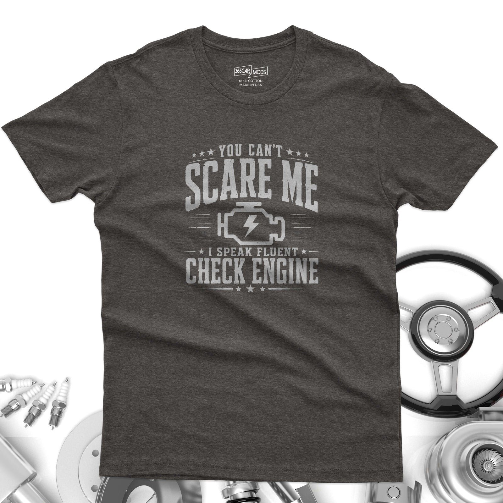 Vintage Check Engine T-Shirt | Distressed Car Guy Gift Tee