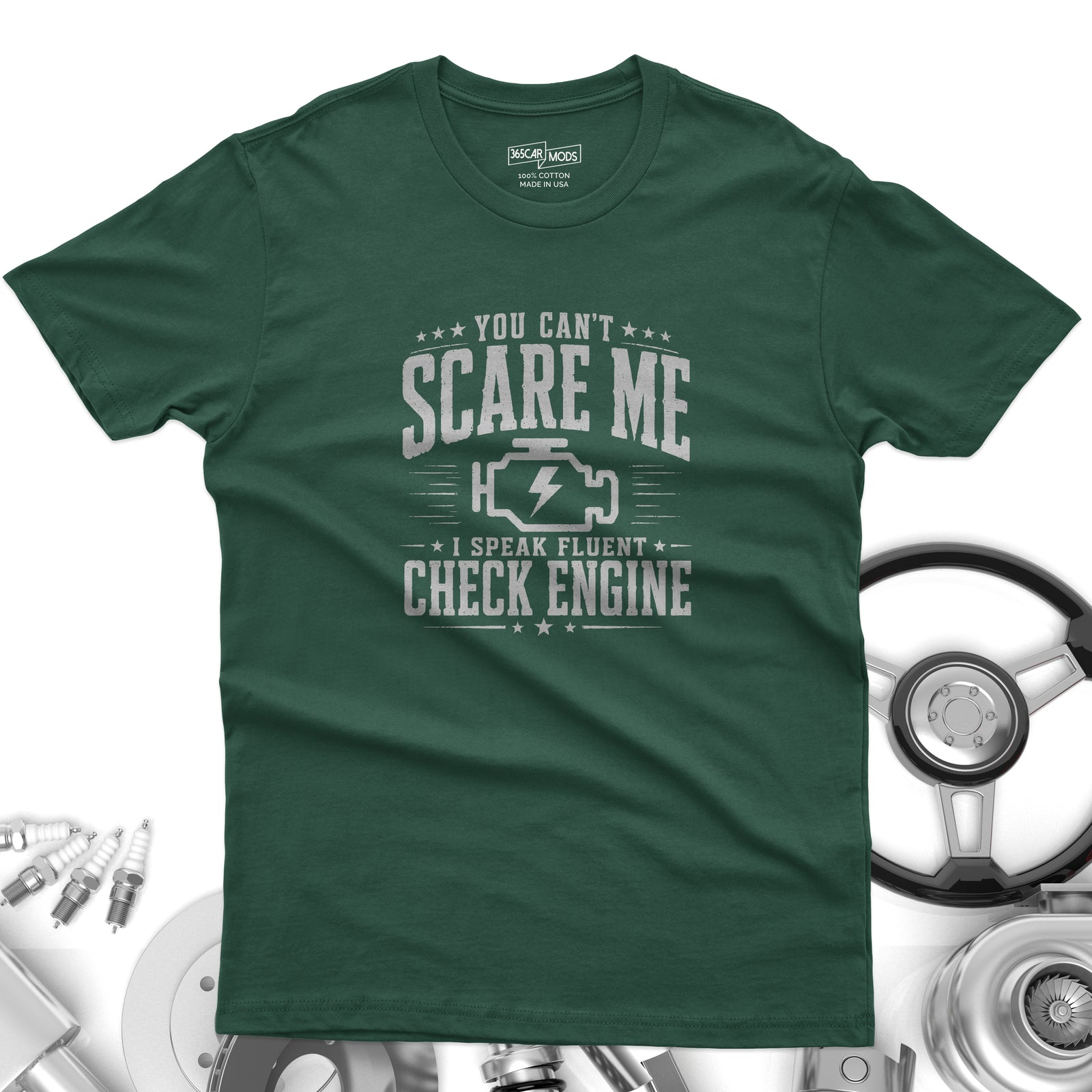 Vintage Check Engine T-Shirt | Distressed Car Guy Gift Tee
