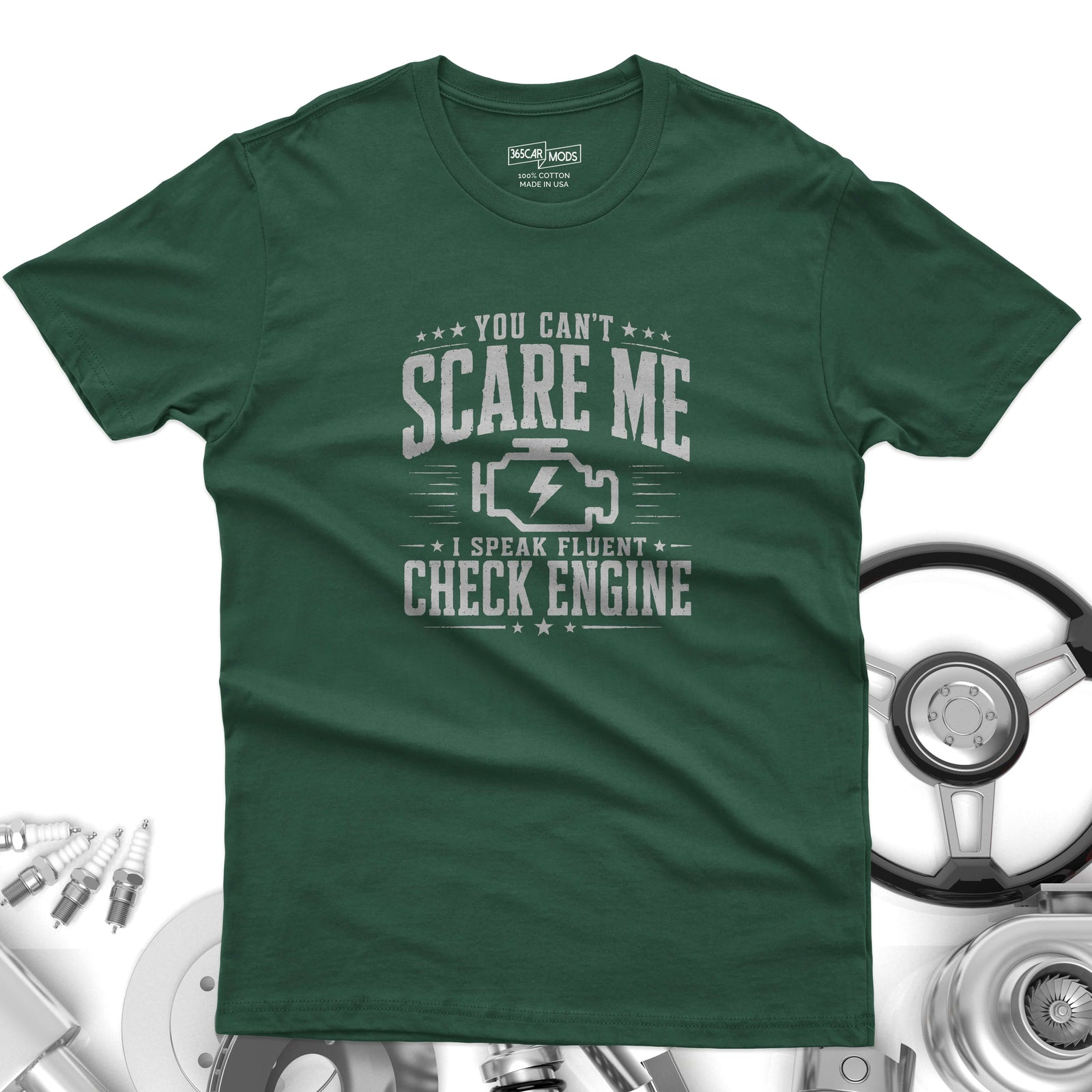 Vintage Check Engine T-Shirt | Distressed Car Guy Gift Tee