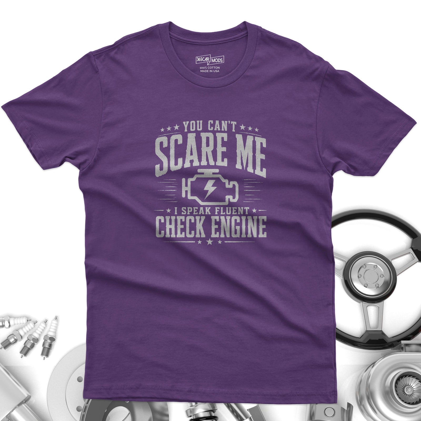 Vintage Check Engine T-Shirt | Distressed Car Guy Gift Tee