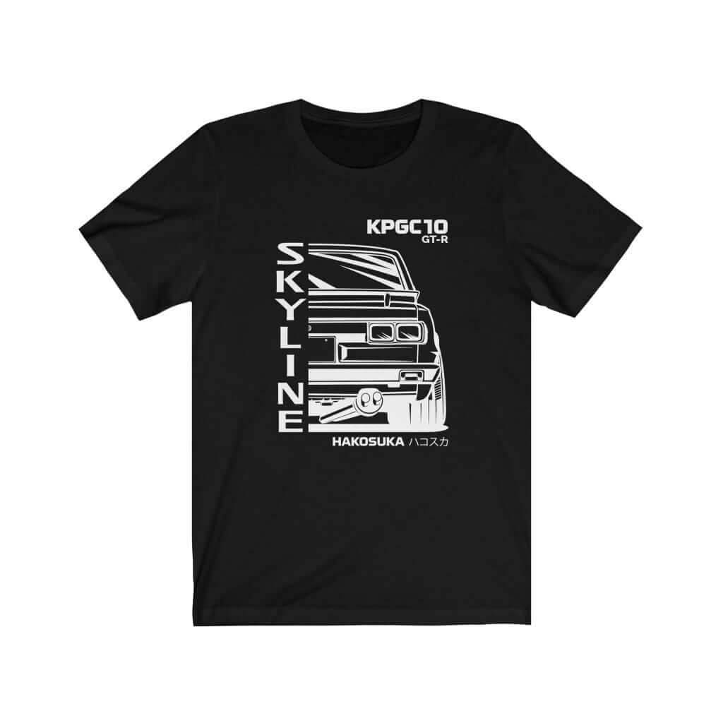 Japanese car printed on black car t-shirt, JDM tee, car guy gift, car lover, car fan, car enthusiast, petrolhead, JDM lover, boyfriend gift idea