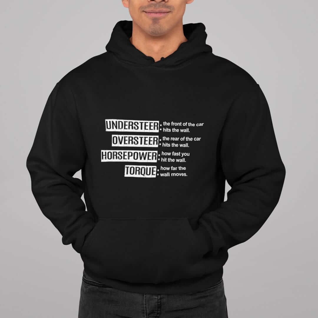 car guy with black funny car hoodie, car guy hoodie, car clothing, car apparel, car merch