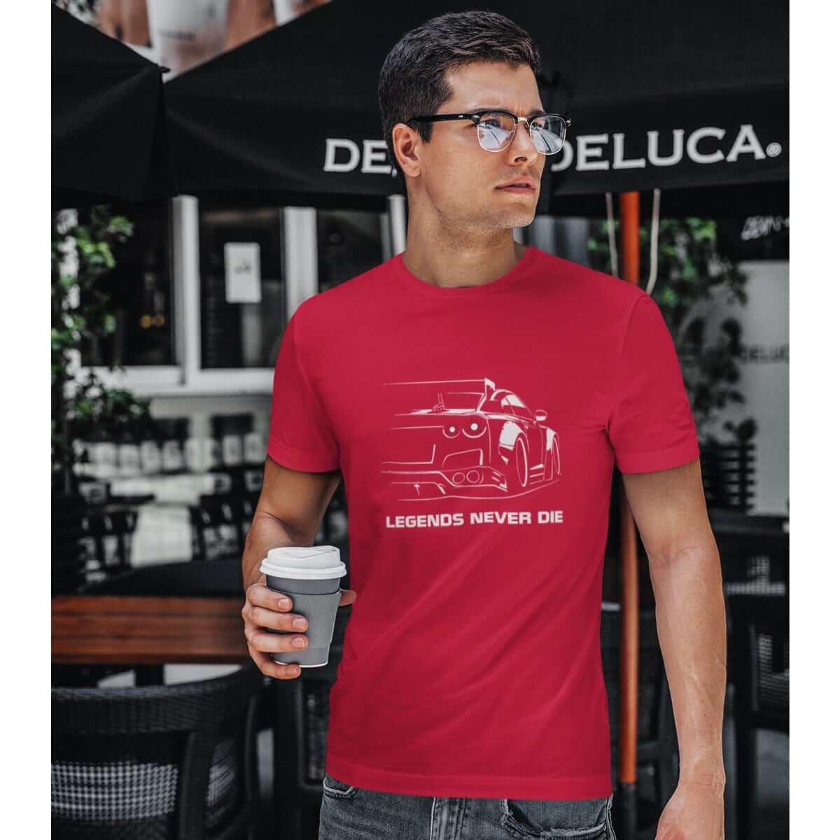 Japanese car printed on red car t-shirt, jdm tee, car guy gift, car lover present, car-fan, car enthusiast