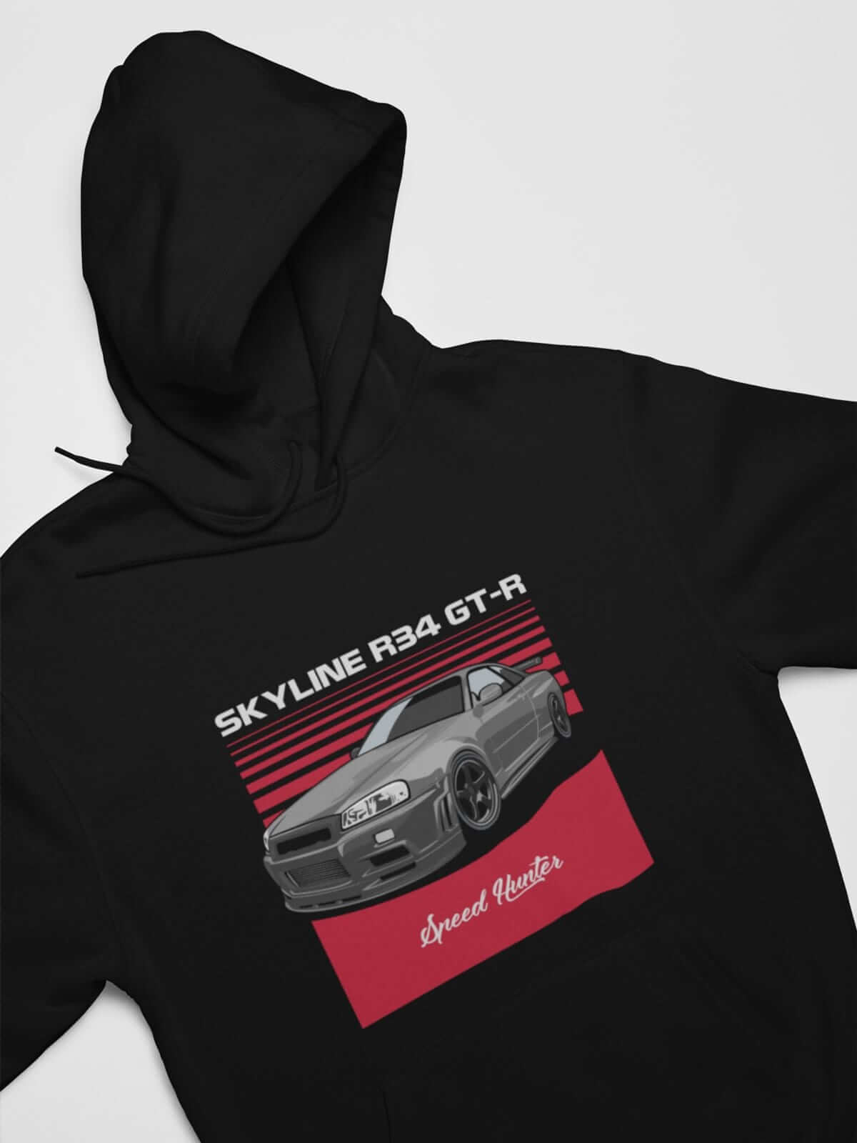 Japanese car printed on black car hoodie, JDM hooded sweatshirt, car guy gift, car lover present, car fan, car enthusiast