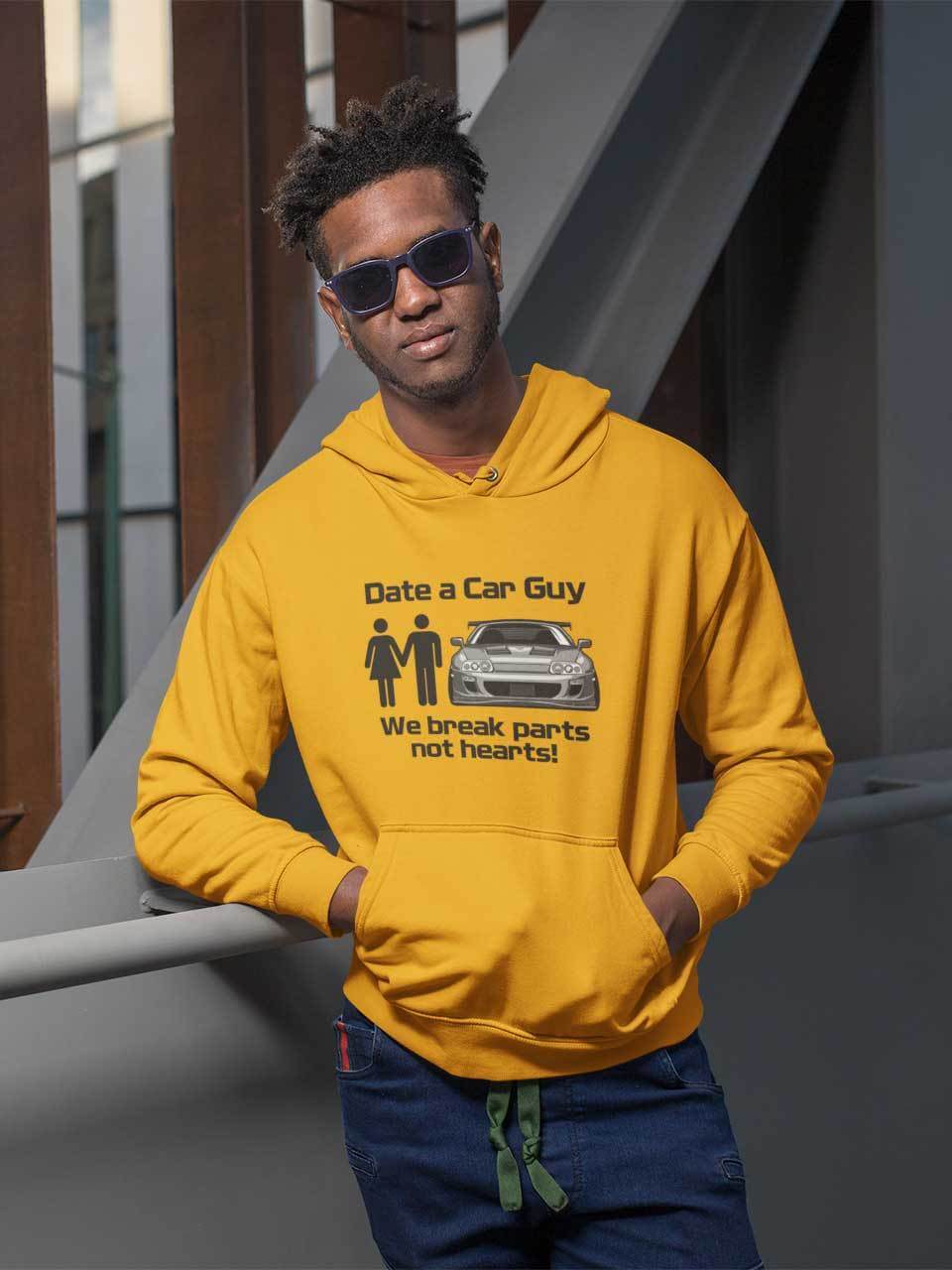 Japanese car printed on gold yellow car hoodie, JDM sweatshirt, car guy gift, car lover, car fan, car enthusiast, petrolhead, JDM lover, boyfriend gift idea