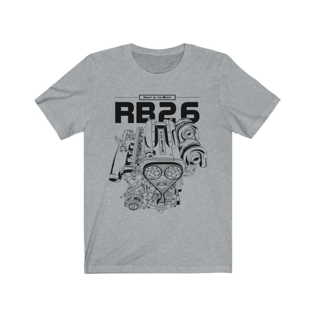 Japanese car printed on athletic heather car t-shirt, jdm tee, car guy gift, car lover present, car-fan, car enthusiast