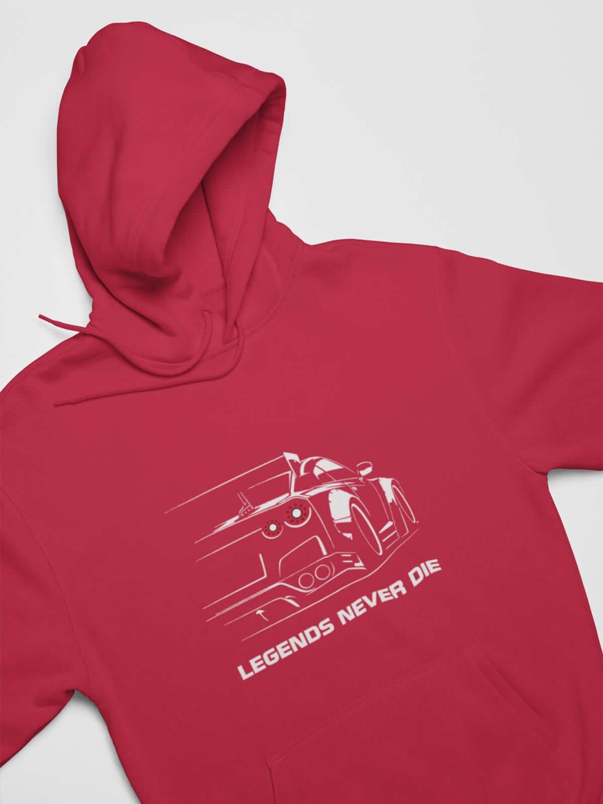 Japanese car printed on red car hoodie, JDM hooded sweatshirt, car guy gift, car lover present, car fan, car enthusiast