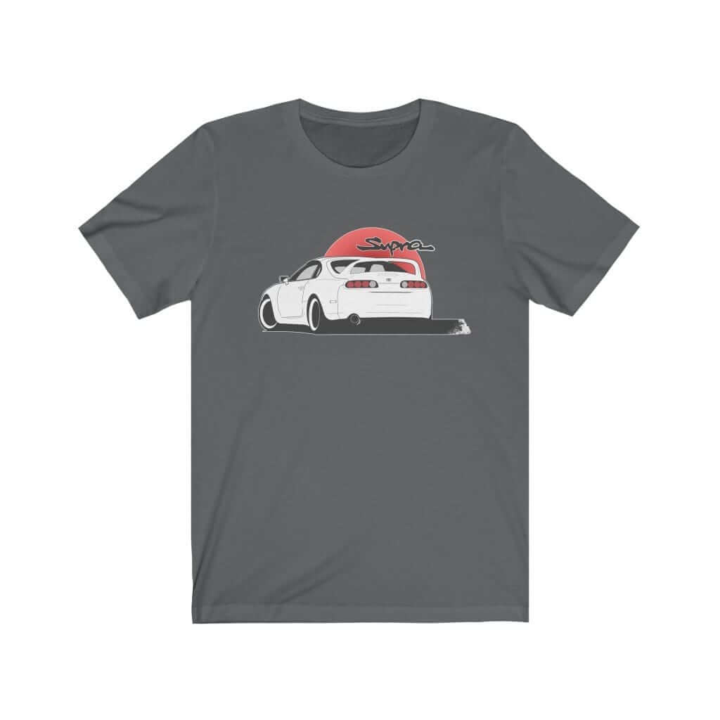 Japanese car printed on dark grey car t-shirt, JDM tee, car guy gift, car lover, car fan, car enthusiast, petrolhead, JDM lover, boyfriend gift idea